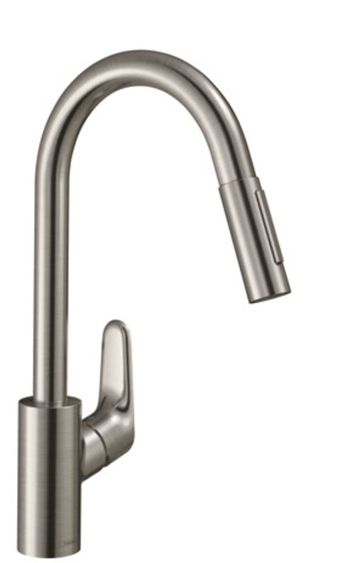 Hansgrohe-HG-Spueltischmischer-240-Focus-M41-Eco-Ausziehbrause-2jet-edelstahl-optik-31833800 gallery number 1